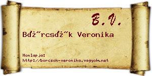 Börcsök Veronika névjegykártya