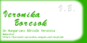 veronika borcsok business card