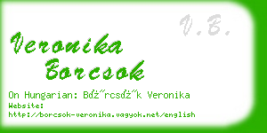 veronika borcsok business card